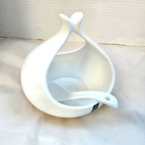 MCM Verdici Design Porcelain Gravy Boat with Spoon
